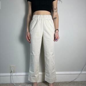 NWOT J. Crew Pull On Chinos in Natural Ivory Color